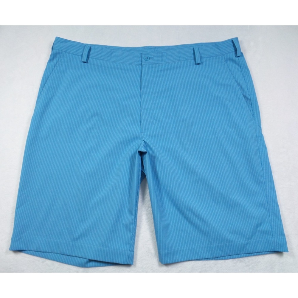Nike Golf Shorts Mens Size 40 Blue Striped FitDry Performance Comfort Pockets